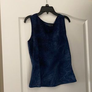 MCM Blue Tank Top with Sparkles.